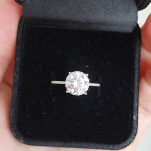 3 Carat Cubic Zircon Sterling Silver Ring